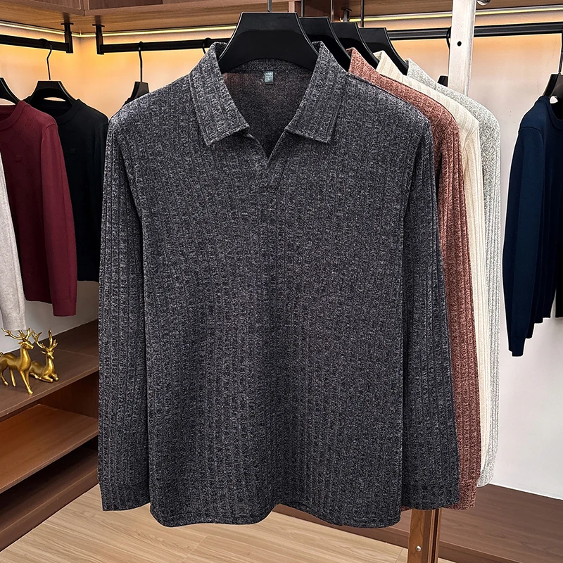 Sweater Rajut Kerah Polo Pria, - Golf Tees ulasan dan harga